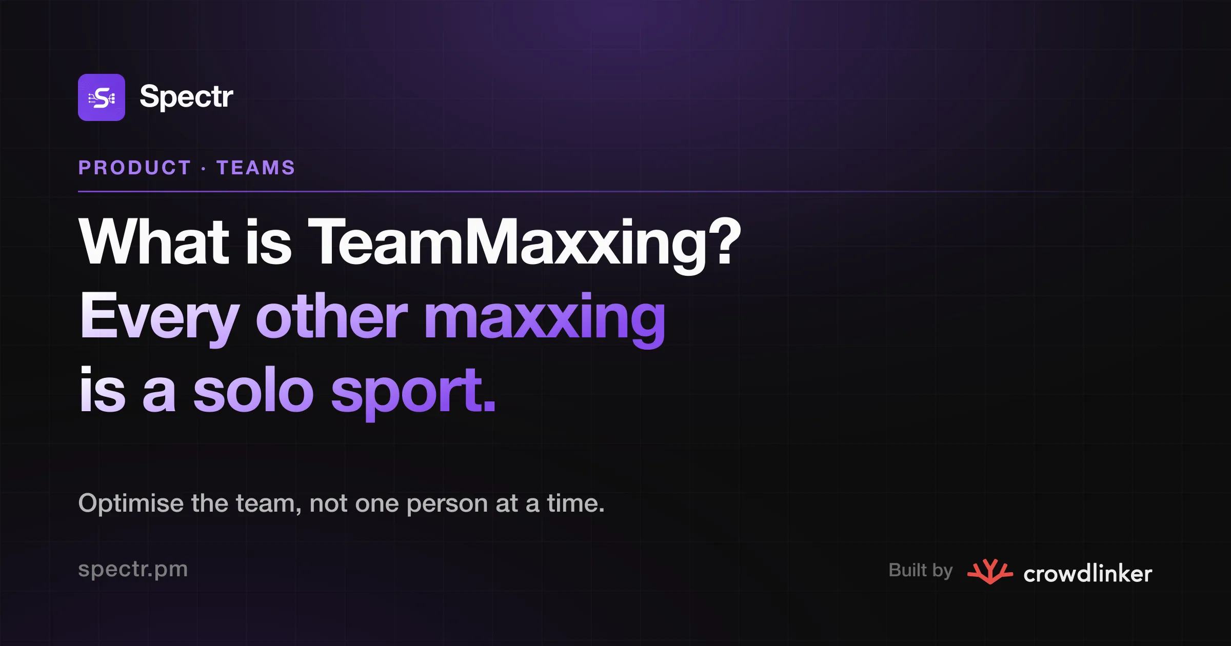 What is TeamMaxxing? Every other maxxing is a solo sport.